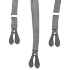 Grey and White Dot Braces with Button Hole - 25mm