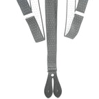 Grey and White Dot Braces with Button Hole - 25mm