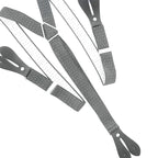 Grey and White Dot Braces with Button Hole - 25mm