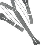 Grey and White Dot Braces with Button Hole - 25mm