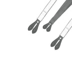 Grey and White Dot Braces with Button Hole - 25mm