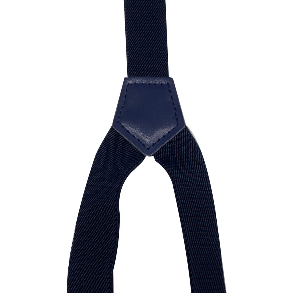 Navy Braces with Button Hole - 25mm (Centre Piece PVC)