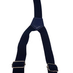 Navy Braces with Button Hole - 25mm (Centre Piece PVC)
