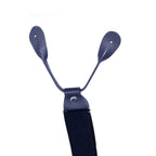 Navy Braces with Button Hole - 25mm (Centre Piece PVC)