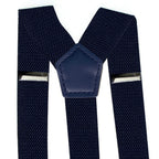 Navy Braces with Button Hole - 25mm (Centre Piece PVC)