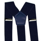 Navy Braces with Button Hole - 25mm (Centre Piece PVC)