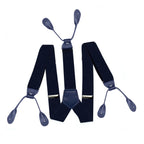 Navy Braces with Button Hole - 25mm (Centre Piece PVC)