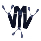 Navy Braces with Button Hole - 25mm (Centre Piece PVC)