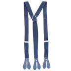 Navy Braces with Button Hole - 25mm