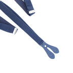 Navy Braces with Button Hole - 25mm