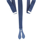 Navy Braces with Button Hole - 25mm