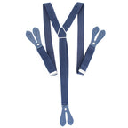 Navy Braces with Button Hole - 25mm