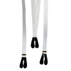 White Braces with Button Hole - 25mm