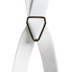 White Braces with Button Hole - 25mm