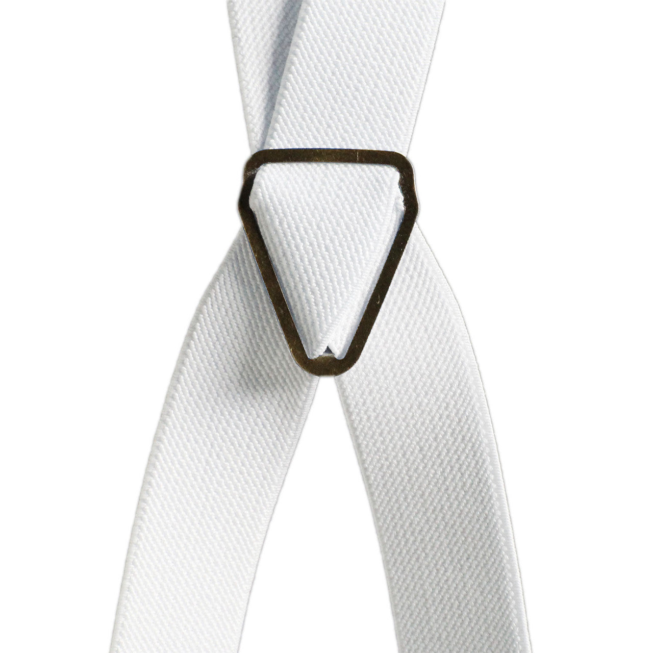 White Braces with Button Hole - 25mm