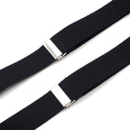 Black and Brown Braces with Button Hole - 25mm