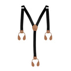 Black and Brown Braces with Button Hole - 25mm