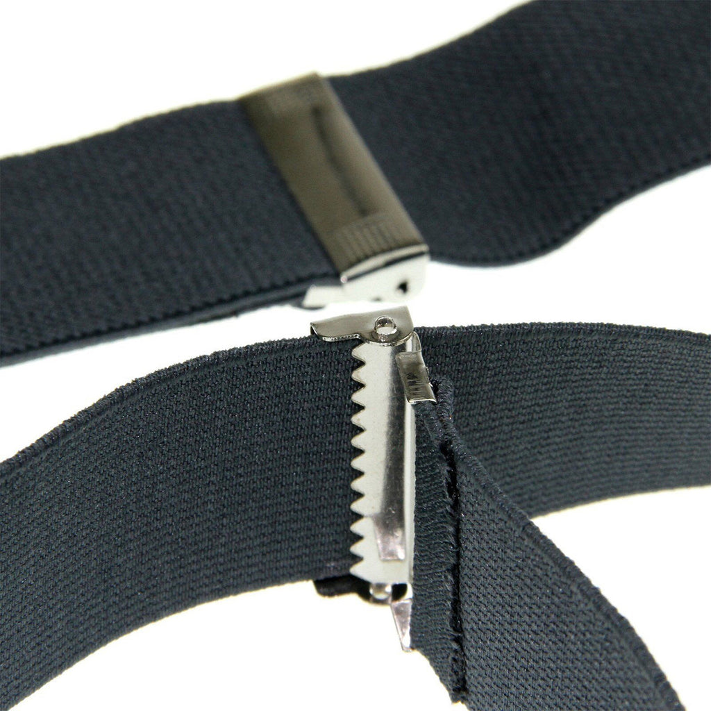 Black and Brown Braces with Button Hole - 25mm