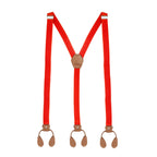 Red and Brown Braces with Button Hole - 25mm
