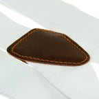 White and Brown Braces with Button Hole - 25mm