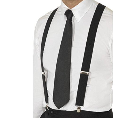 Black Braces with Clip On - 25mm