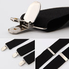 Black Braces with Clip On - 25mm