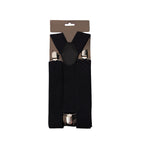 Black Braces with Clip On - 25mm