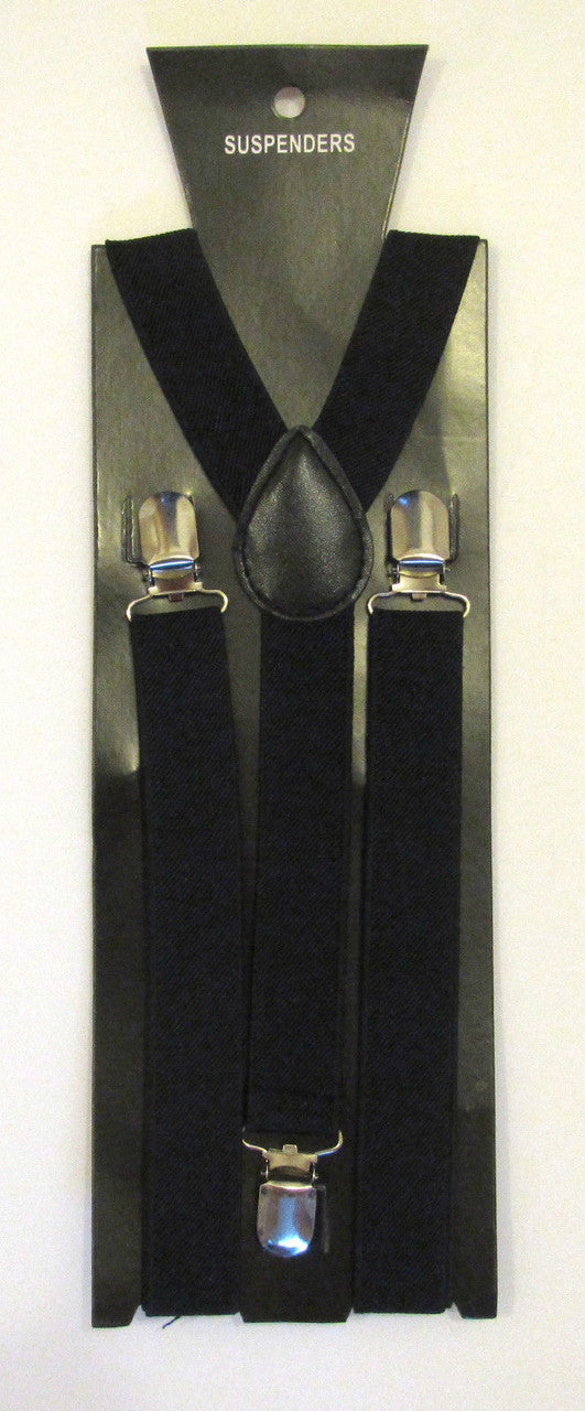 Black Braces with Clip On - 25mm