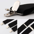Black Braces with Clip On - 25mm