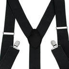 Black Braces with Clip On - 25mm
