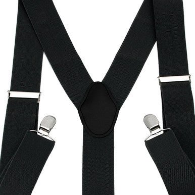Black Braces with Clip On - 25mm