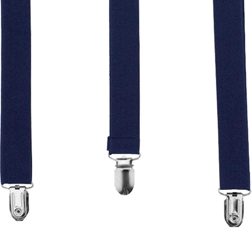 Navy Braces with Clip On - 25mm