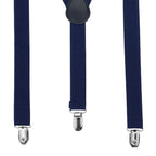 Navy Braces with Clip On - 25mm