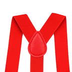 Red Braces with Clip On - 25mm
