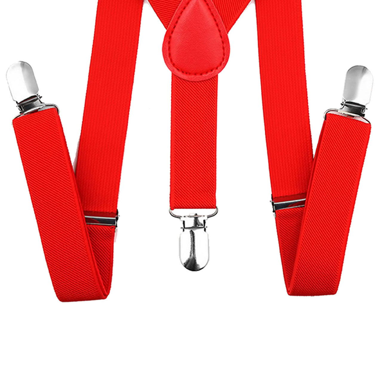 Red Braces with Clip On - 25mm