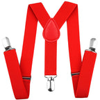 Red Braces with Clip On - 25mm
