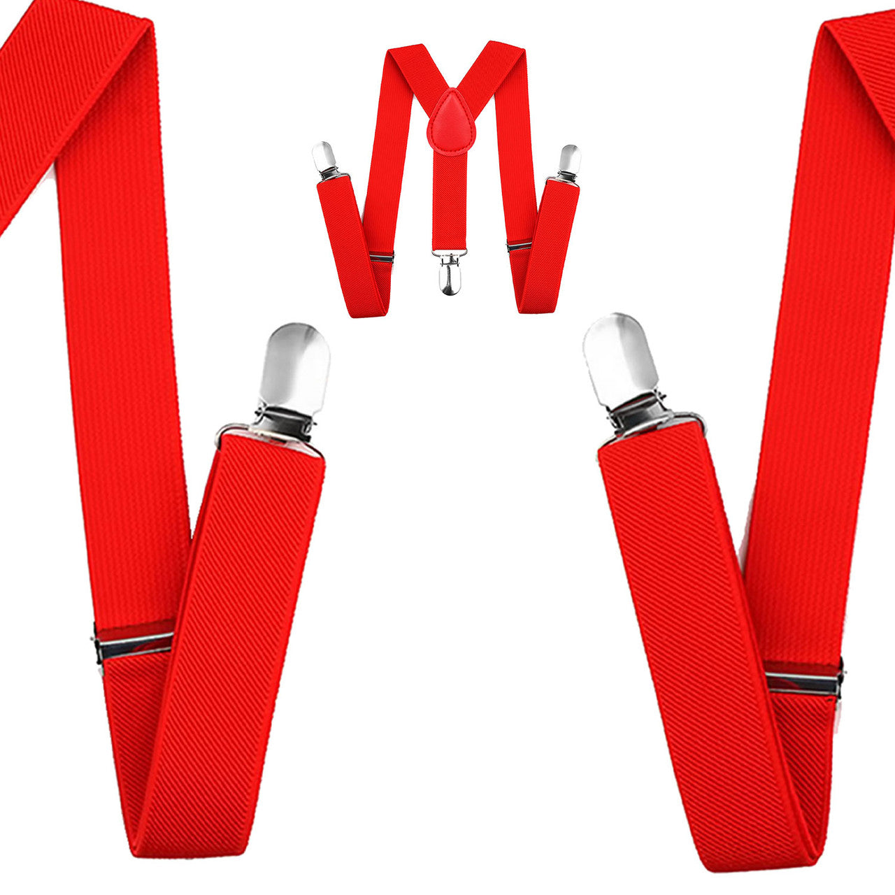 Red Braces with Clip On - 25mm