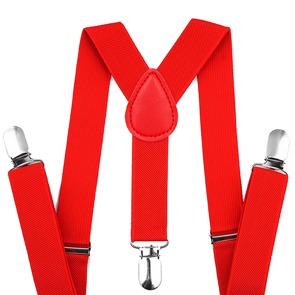 Red Braces with Clip On - 25mm