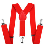 Red Braces with Clip On - 25mm