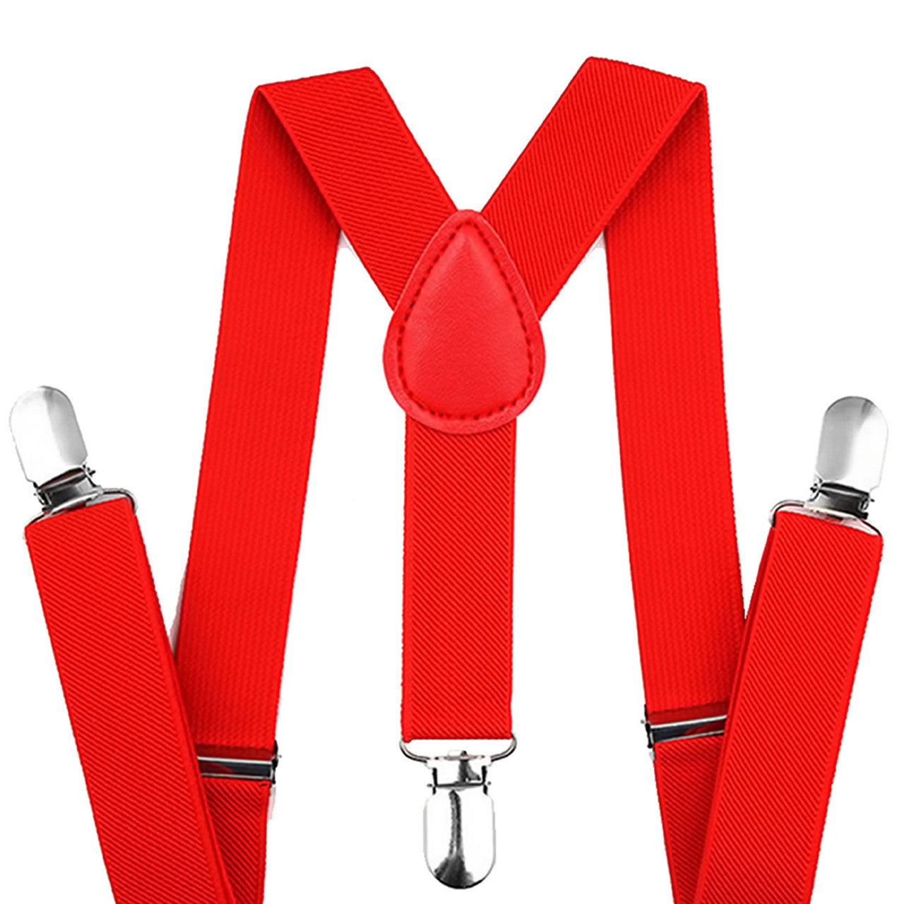 Red Braces with Clip On - 25mm