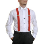 Red Braces with Clip On - 25mm