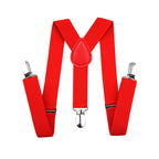 Red Braces with Clip On - 25mm