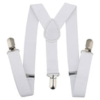 White Braces with Clip On - 25mm