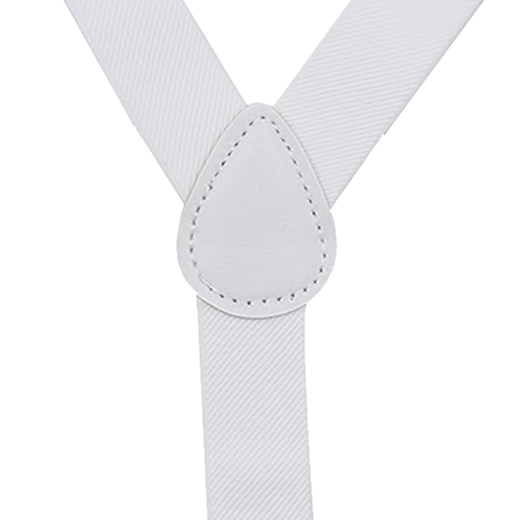 White Braces with Clip On - 25mm