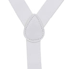 White Braces with Clip On - 25mm