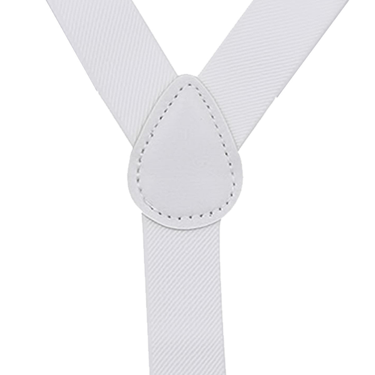 White Braces with Clip On - 25mm