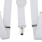 White Braces with Clip On - 25mm