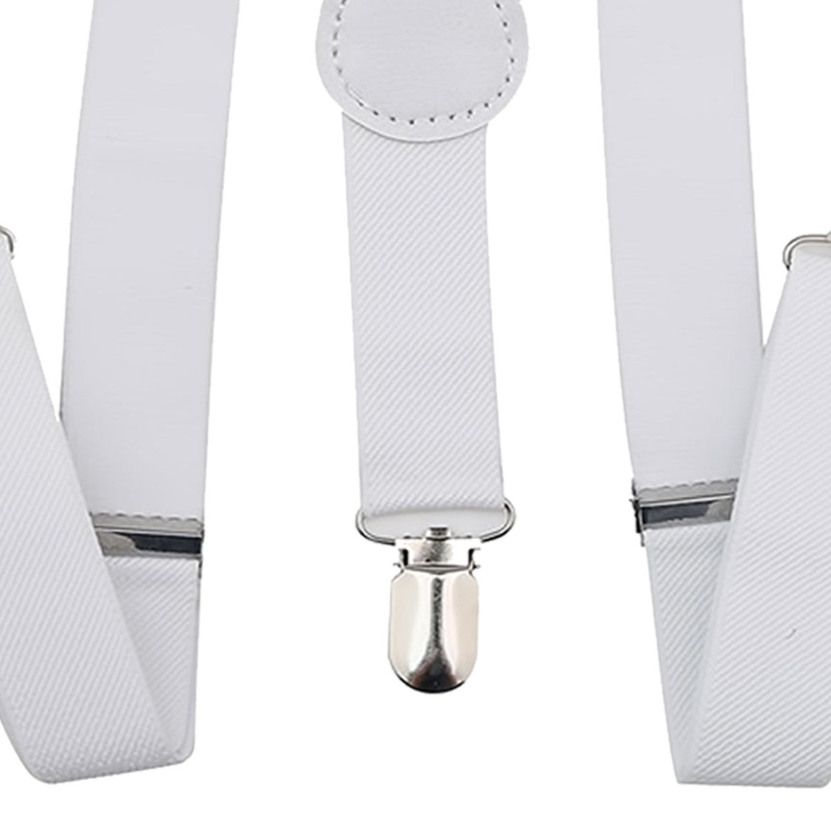 White Braces with Clip On - 25mm