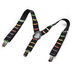 Multicoloured Braces with Clip On - 25mm