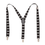 White Moustache Braces with Clip On - 25mm